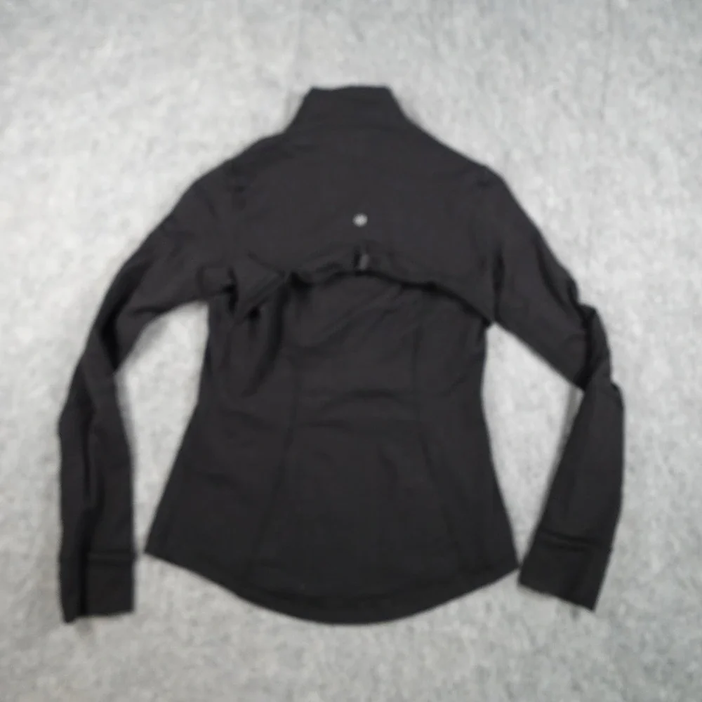 Lululemon Jacket Women 8‎ Black Define Full Zip Mock Neck Thumbholes Activewear_3